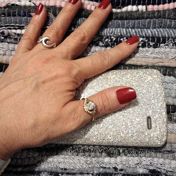 Vintage Jewelry - Vintage 14KT HGE 13 Clear Accent Stones